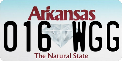 AR license plate 016WGG