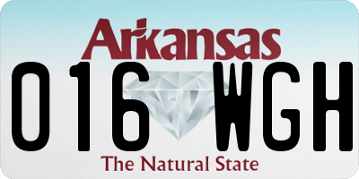 AR license plate 016WGH