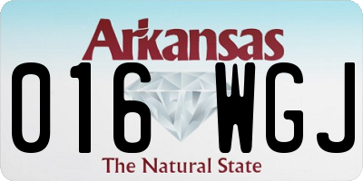 AR license plate 016WGJ