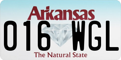 AR license plate 016WGL