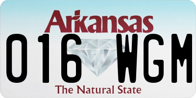 AR license plate 016WGM