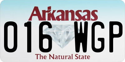 AR license plate 016WGP