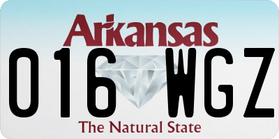 AR license plate 016WGZ