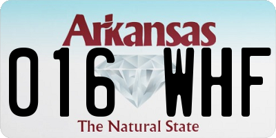 AR license plate 016WHF