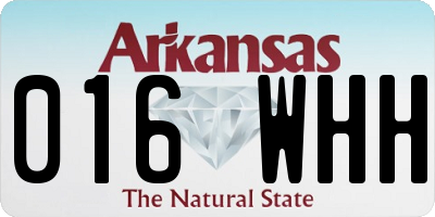 AR license plate 016WHH