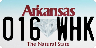 AR license plate 016WHK
