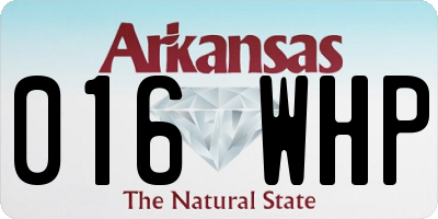 AR license plate 016WHP