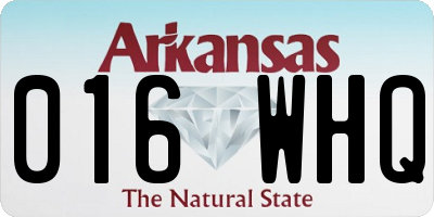 AR license plate 016WHQ