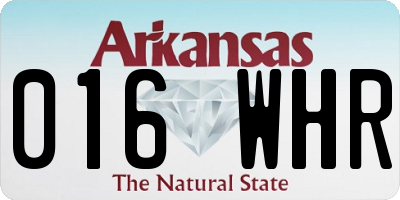 AR license plate 016WHR