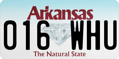 AR license plate 016WHU