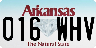 AR license plate 016WHV