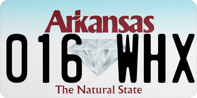 AR license plate 016WHX