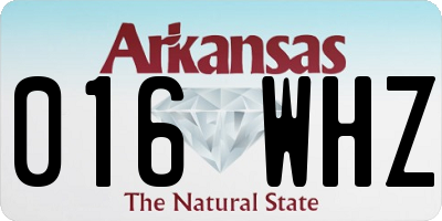 AR license plate 016WHZ