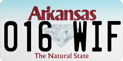 AR license plate 016WIF