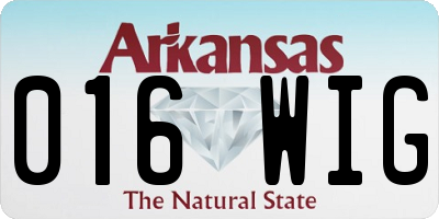 AR license plate 016WIG