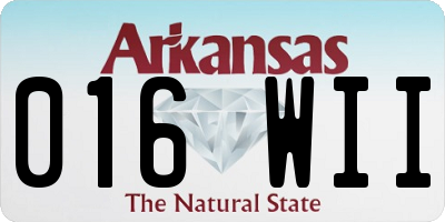 AR license plate 016WII