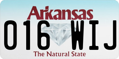 AR license plate 016WIJ