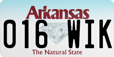 AR license plate 016WIK