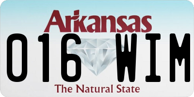 AR license plate 016WIM
