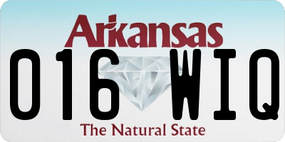 AR license plate 016WIQ