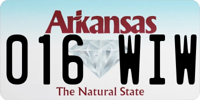 AR license plate 016WIW