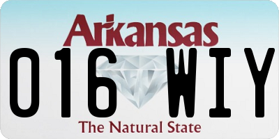 AR license plate 016WIY