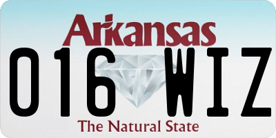AR license plate 016WIZ