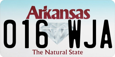 AR license plate 016WJA