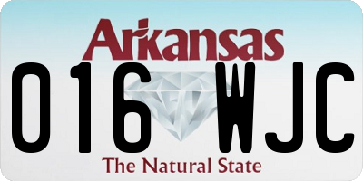 AR license plate 016WJC