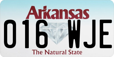 AR license plate 016WJE