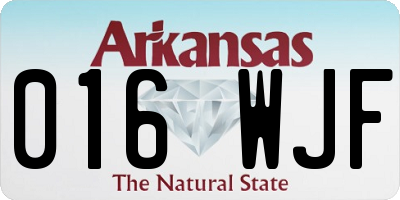 AR license plate 016WJF
