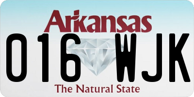 AR license plate 016WJK