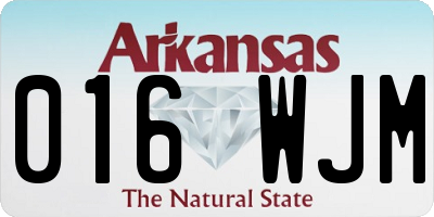 AR license plate 016WJM