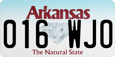 AR license plate 016WJO