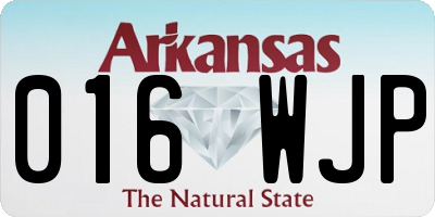 AR license plate 016WJP