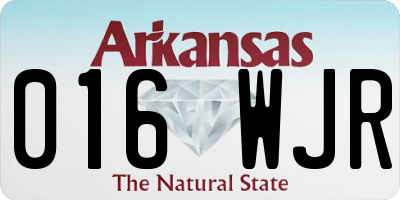 AR license plate 016WJR