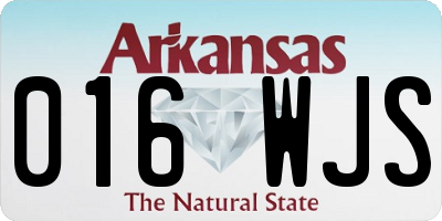 AR license plate 016WJS