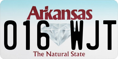 AR license plate 016WJT