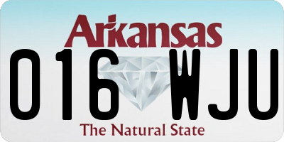 AR license plate 016WJU