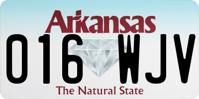 AR license plate 016WJV