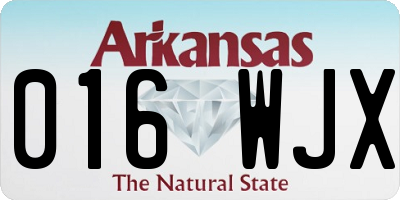 AR license plate 016WJX