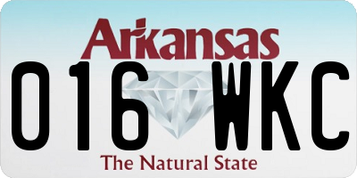 AR license plate 016WKC