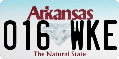 AR license plate 016WKE