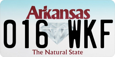 AR license plate 016WKF