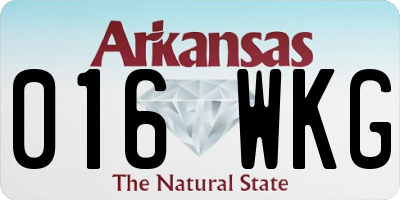 AR license plate 016WKG