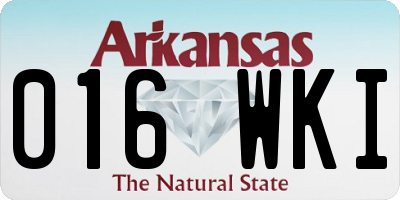 AR license plate 016WKI