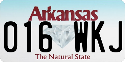 AR license plate 016WKJ