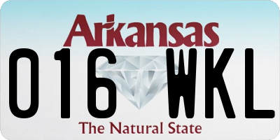 AR license plate 016WKL