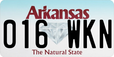 AR license plate 016WKN