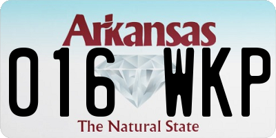 AR license plate 016WKP